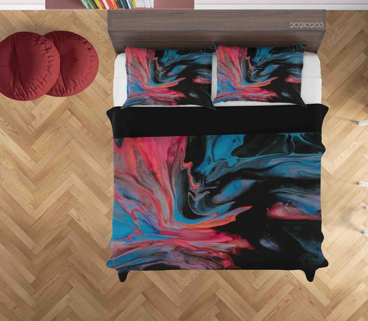 3D Abstract Colorful Marble Texture Quilt Cover Set Bedding Set Duvet Cover Pillowcases 81