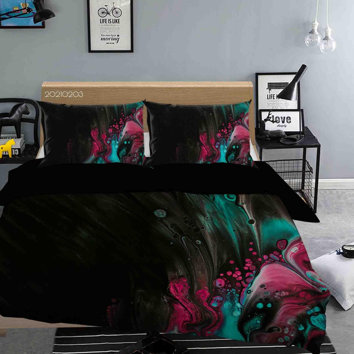 3D Abstract Marble Texture Quilt Cover Set Bedding Set Duvet Cover Pillowcases 66