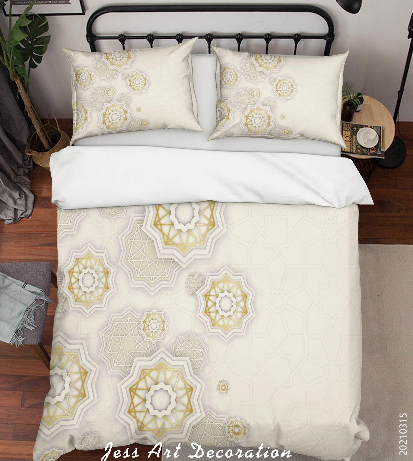 3D Abstract Floral Quilt Cover Set Bedding Set Duvet Cover Pillowcases 99