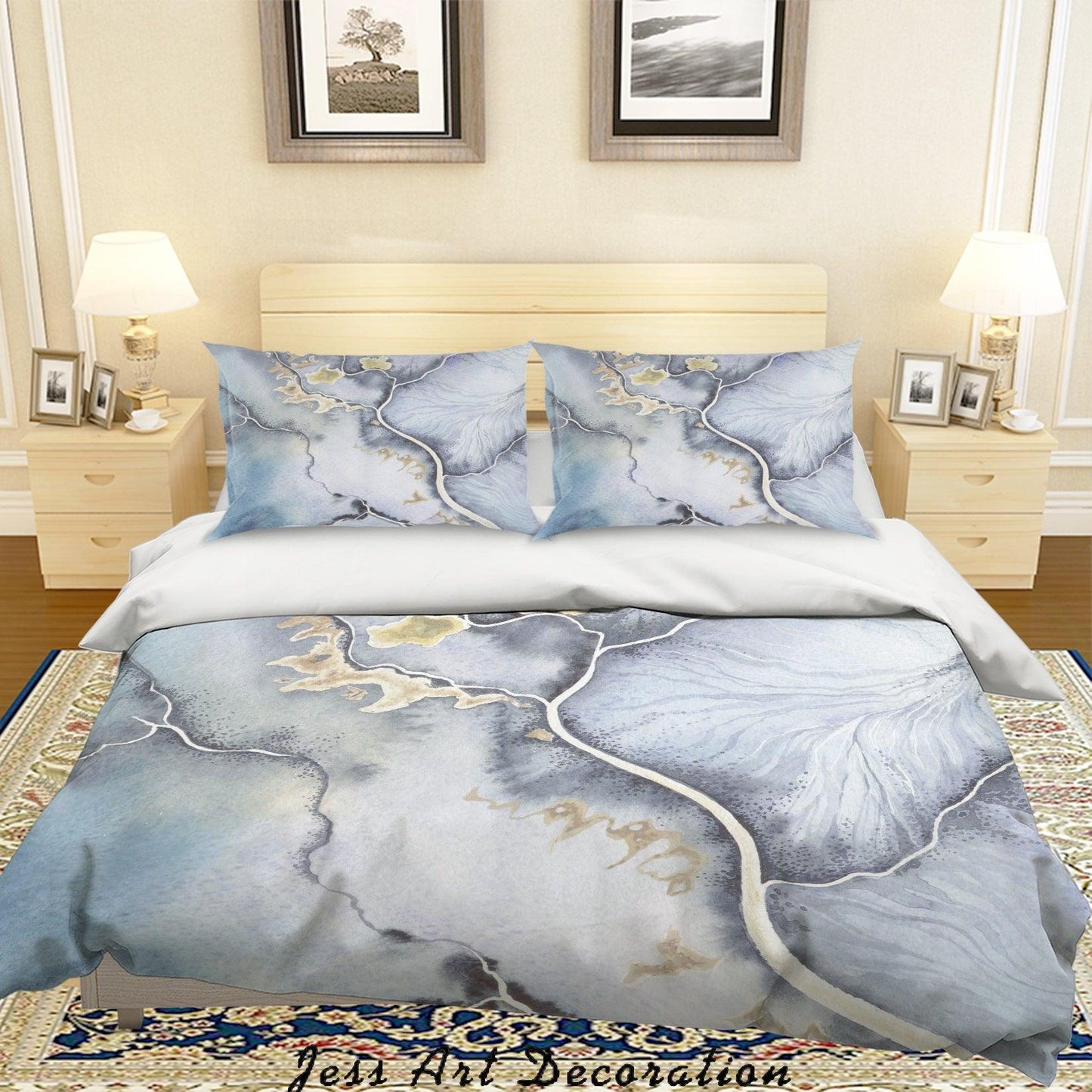 3D Abstract Watercolor Painting Quilt Cover Set Bedding Set Pillowcases 55