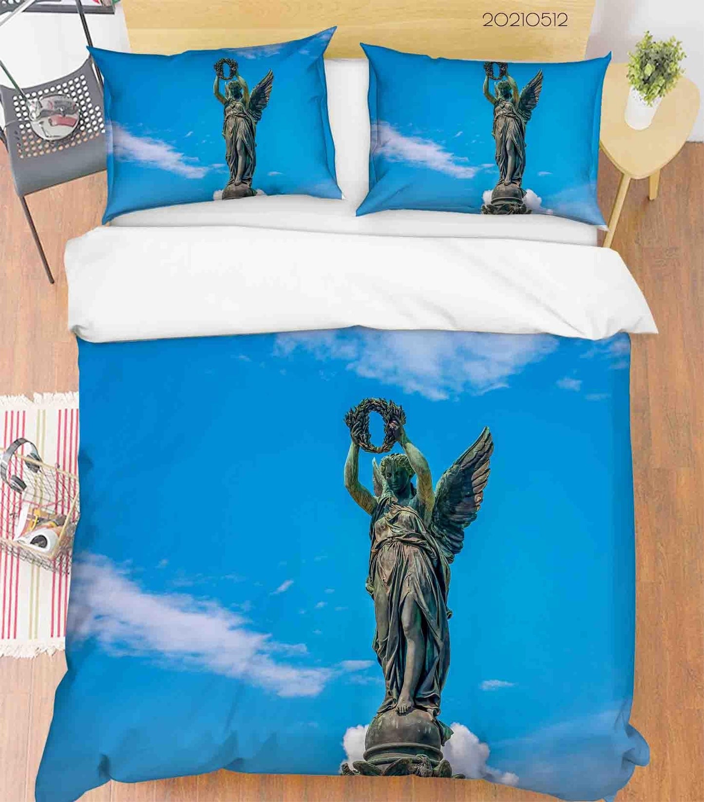 3D Blue Sky Sculpture Quilt Cover Set Bedding Set Duvet Cover Pillowcases 292