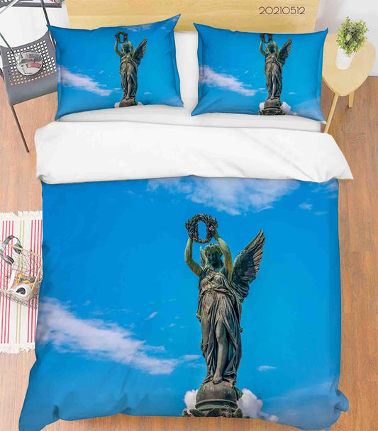 3D Blue Sky Sculpture Quilt Cover Set Bedding Set Duvet Cover Pillowcases 292