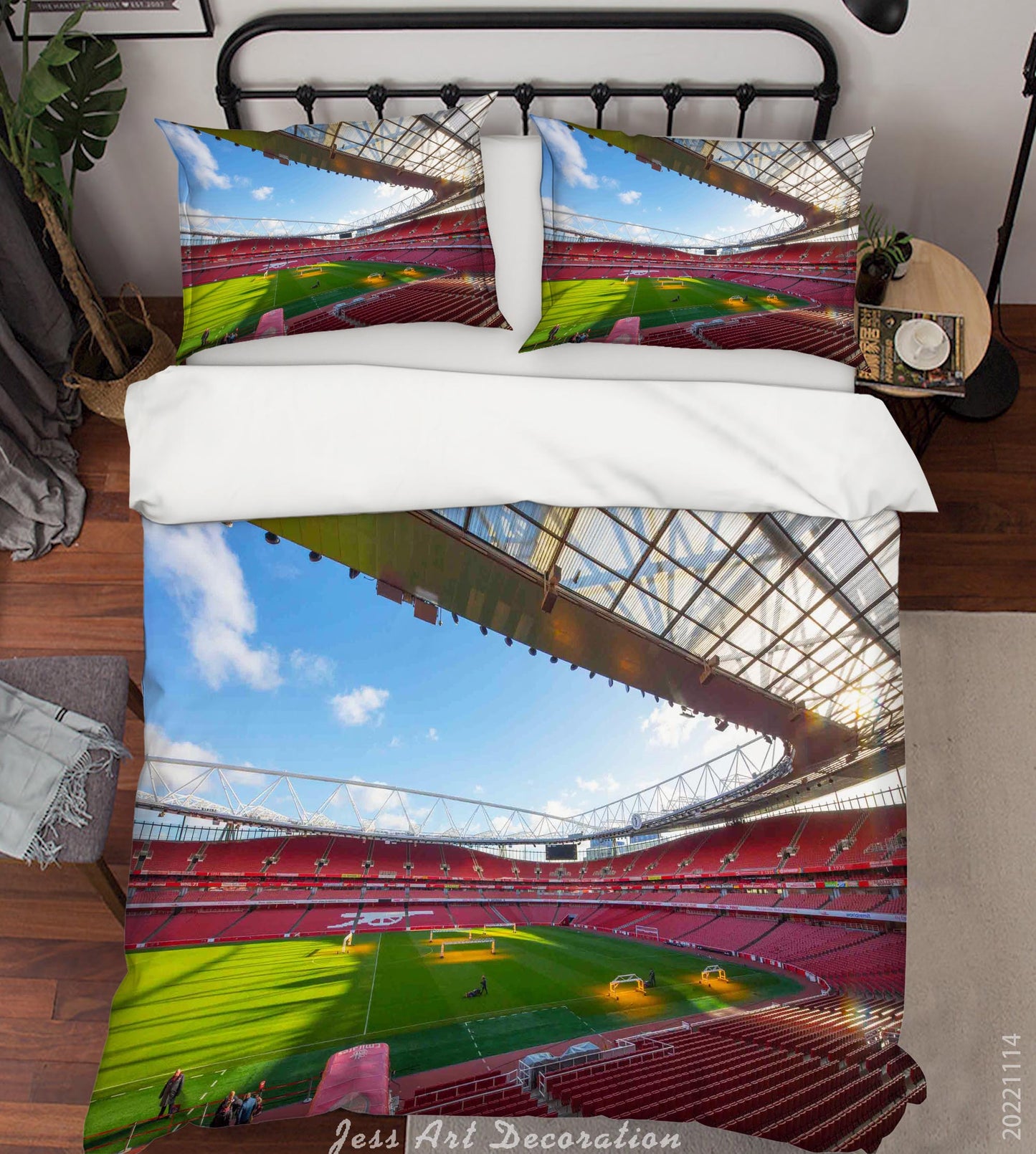 3D Arsenal FC Bluesky Cloud Quilt Cover Set Bedding Set Duvet Cover Pillowcase 888