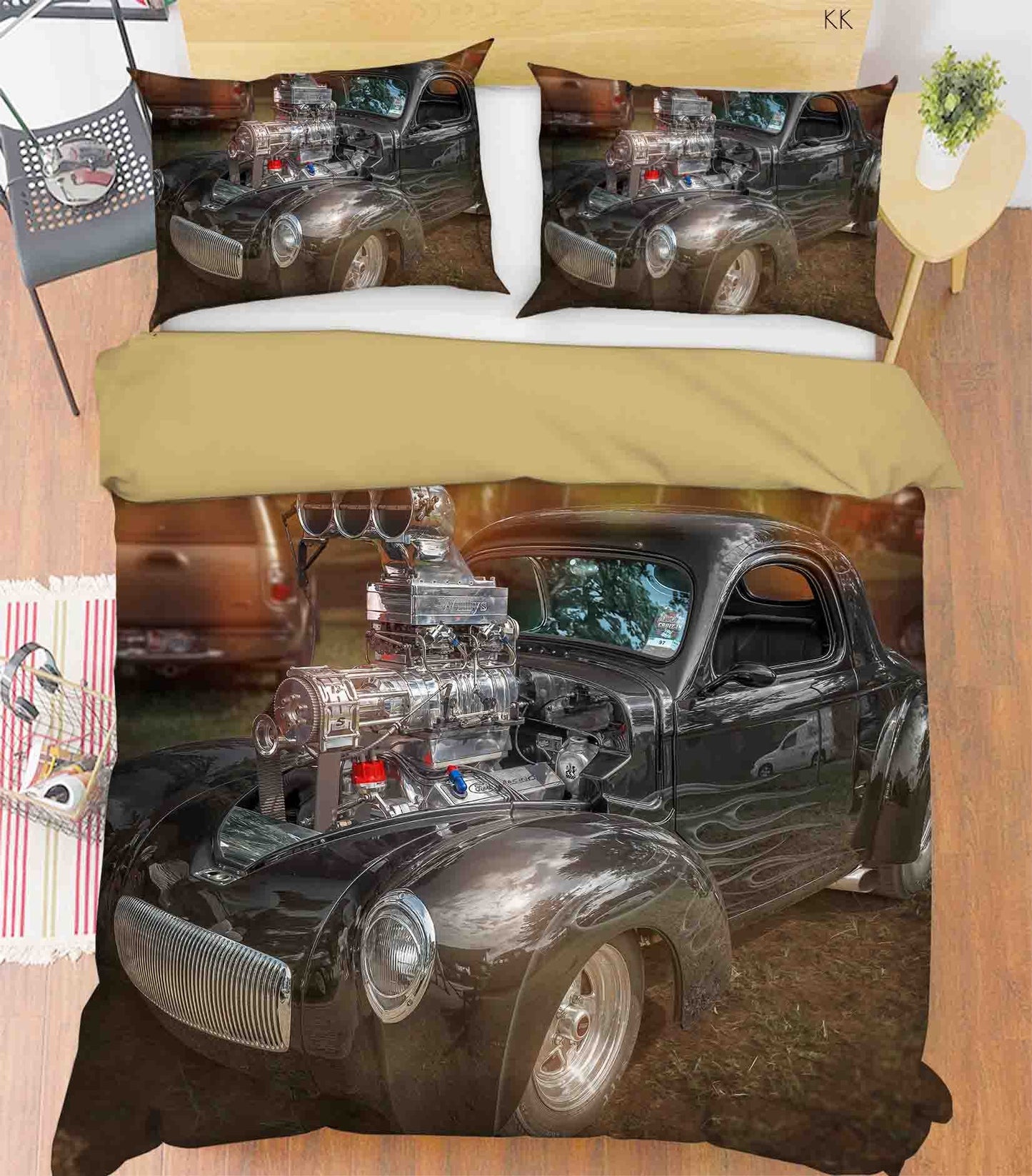 3D Automobile Soil Quilt Cover Set Bedding Set Duvet Cover Pillowcase 418