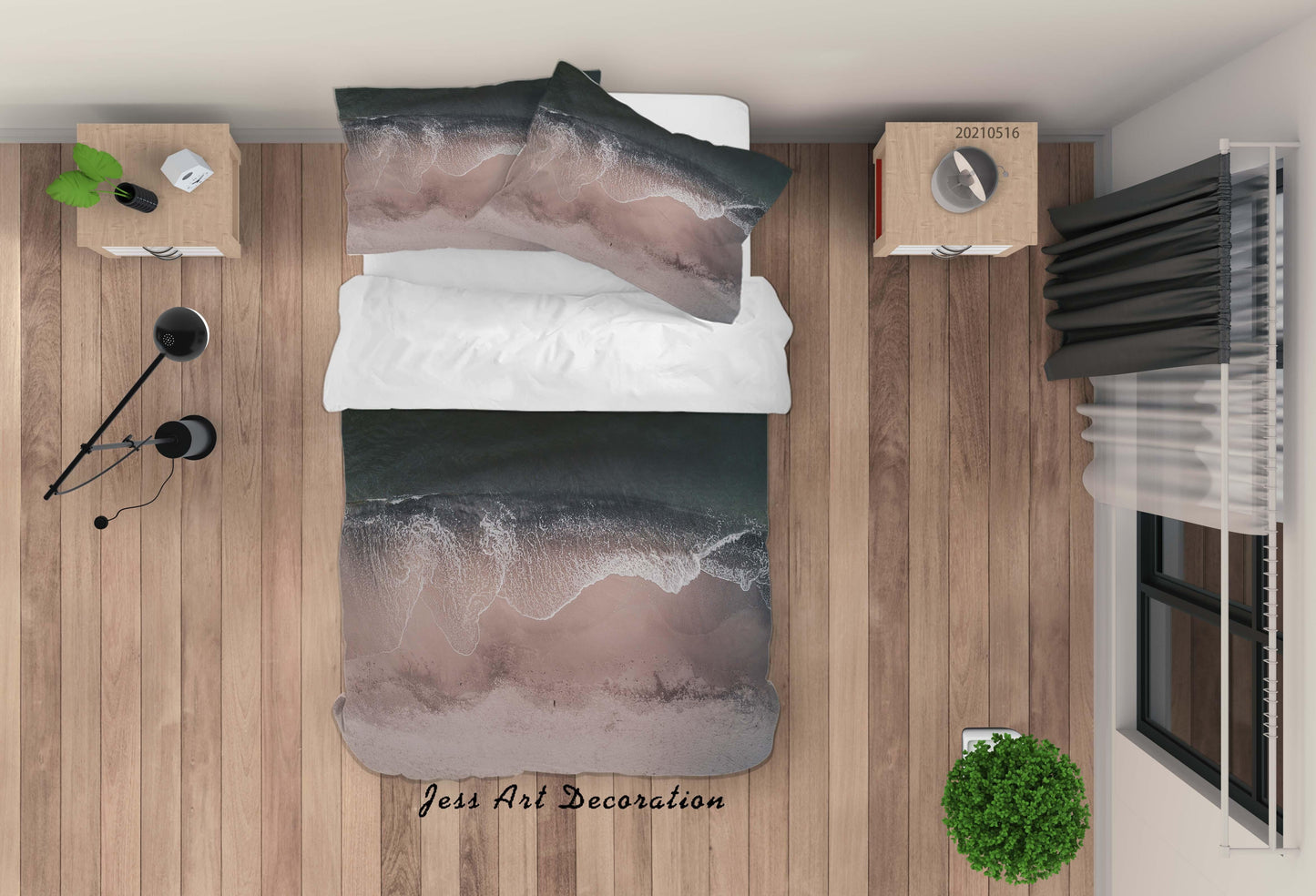 3D Beach Landscape Quilt Cover Set Bedding Set Duvet Cover Pillowcases 182