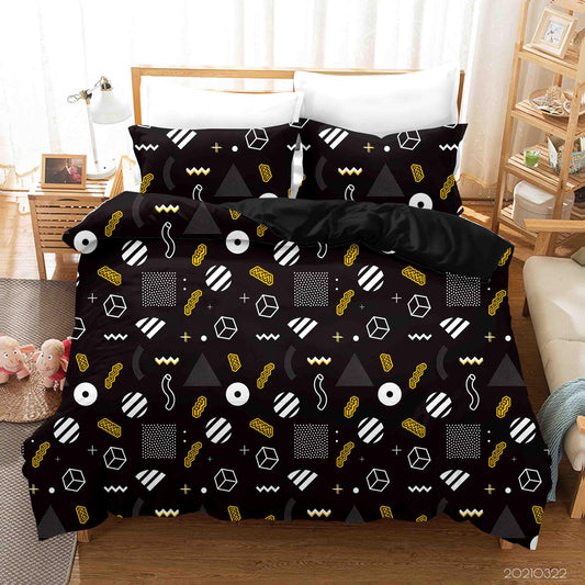 3D Abstract Geometric Pattern Quilt Cover Set Bedding Set Duvet Cover Pillowcases 111