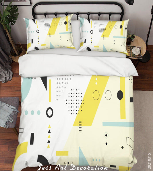 3D Abstract Color Geometry Quilt Cover Set Bedding Set Duvet Cover Pillowcases 81
