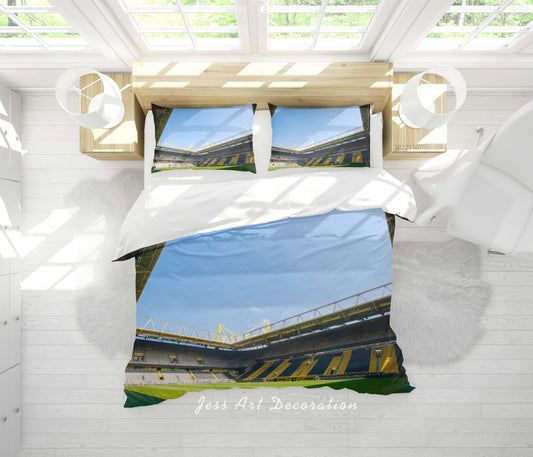 3D Borussia Dortmund Bluesky Spectator Seats Quilt Cover Set Bedding Set Duvet Cover Pillowcase 732