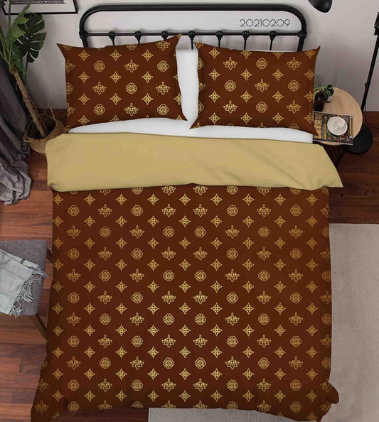 3D Abstract Golden Decoration Quilt Cover Set Bedding Set Duvet Cover Pillowcases 284