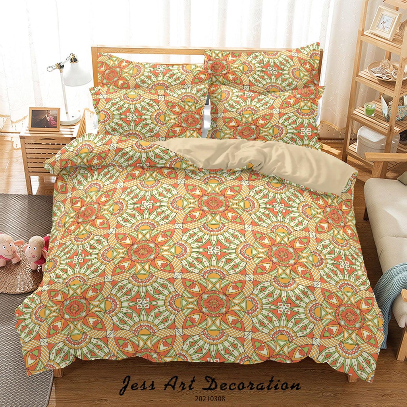 3D Abstract Color Floral Quilt Cover Set Bedding Set Duvet Cover Pillowcases 31