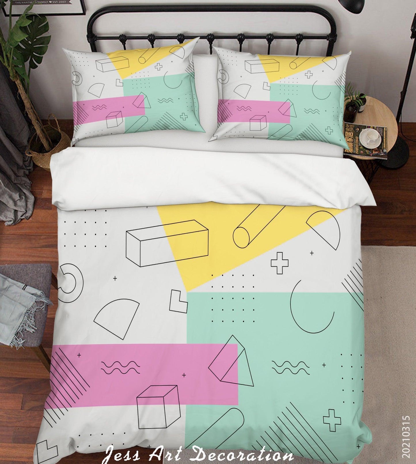 3D Abstract Color Pattern Quilt Cover Set Bedding Set Duvet Cover Pillowcases 78