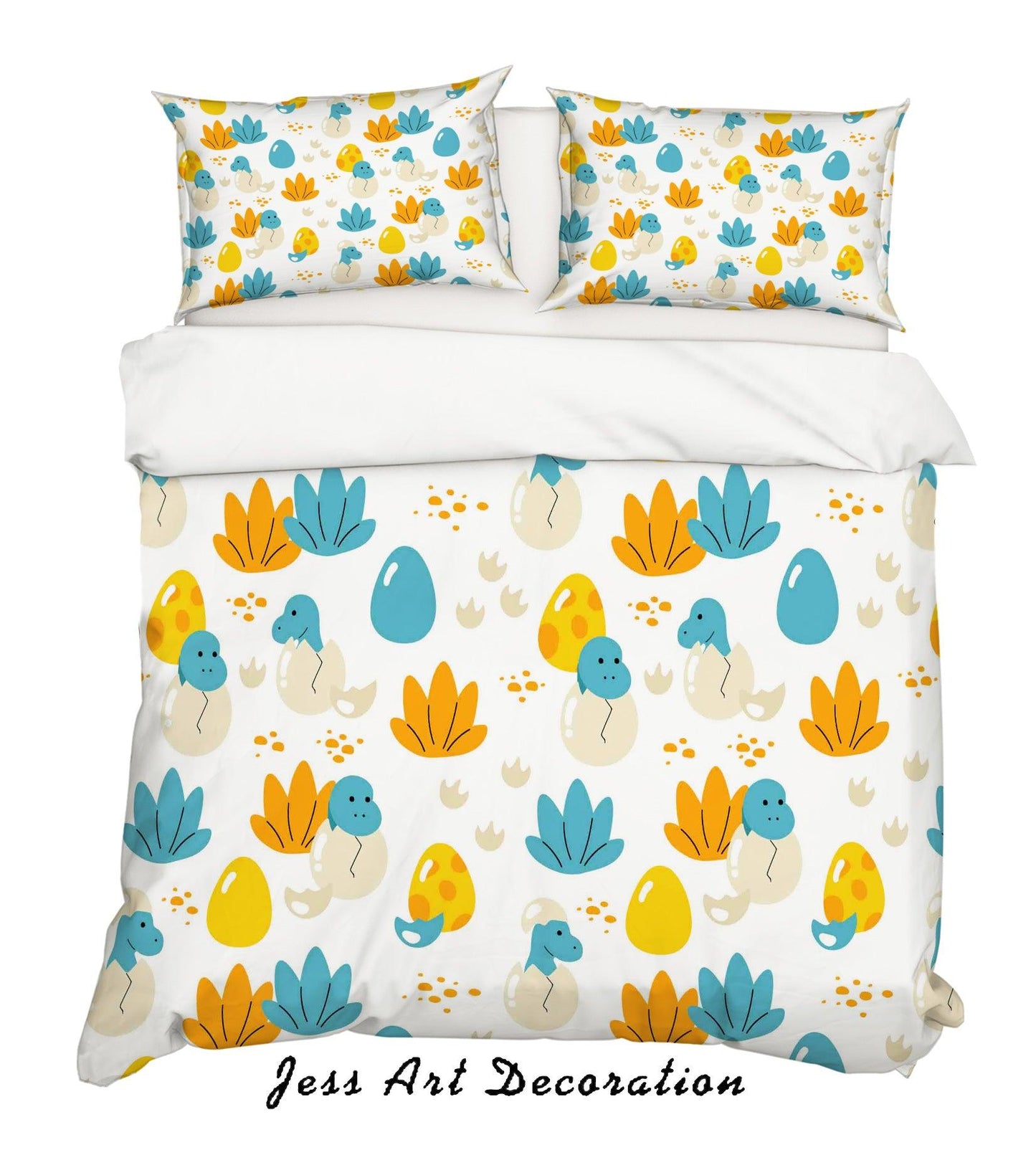 3D Cartoon Dinosaur Quilt Cover Set Bedding Set Pillowcases 23