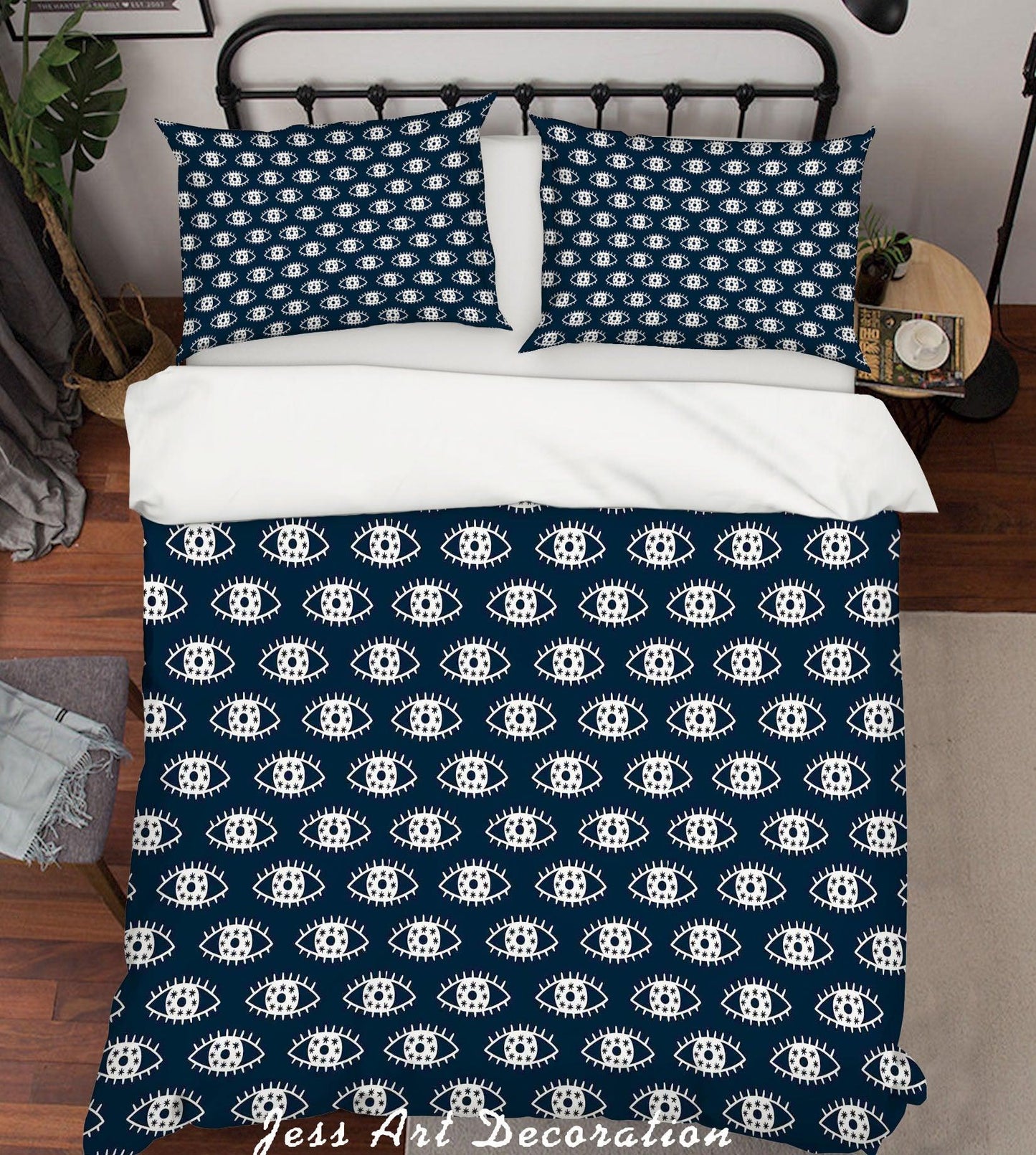 3D Blue Eyes Quilt Cover Set Bedding Set Duvet Cover Pillowcases SF01