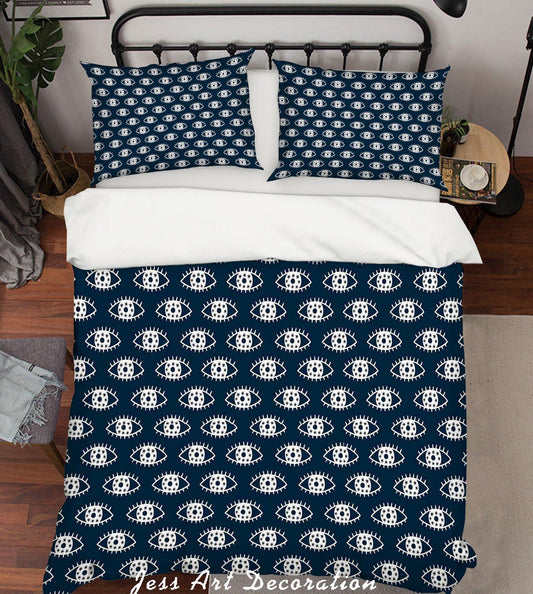 3D Blue Eyes Quilt Cover Set Bedding Set Duvet Cover Pillowcases SF01
