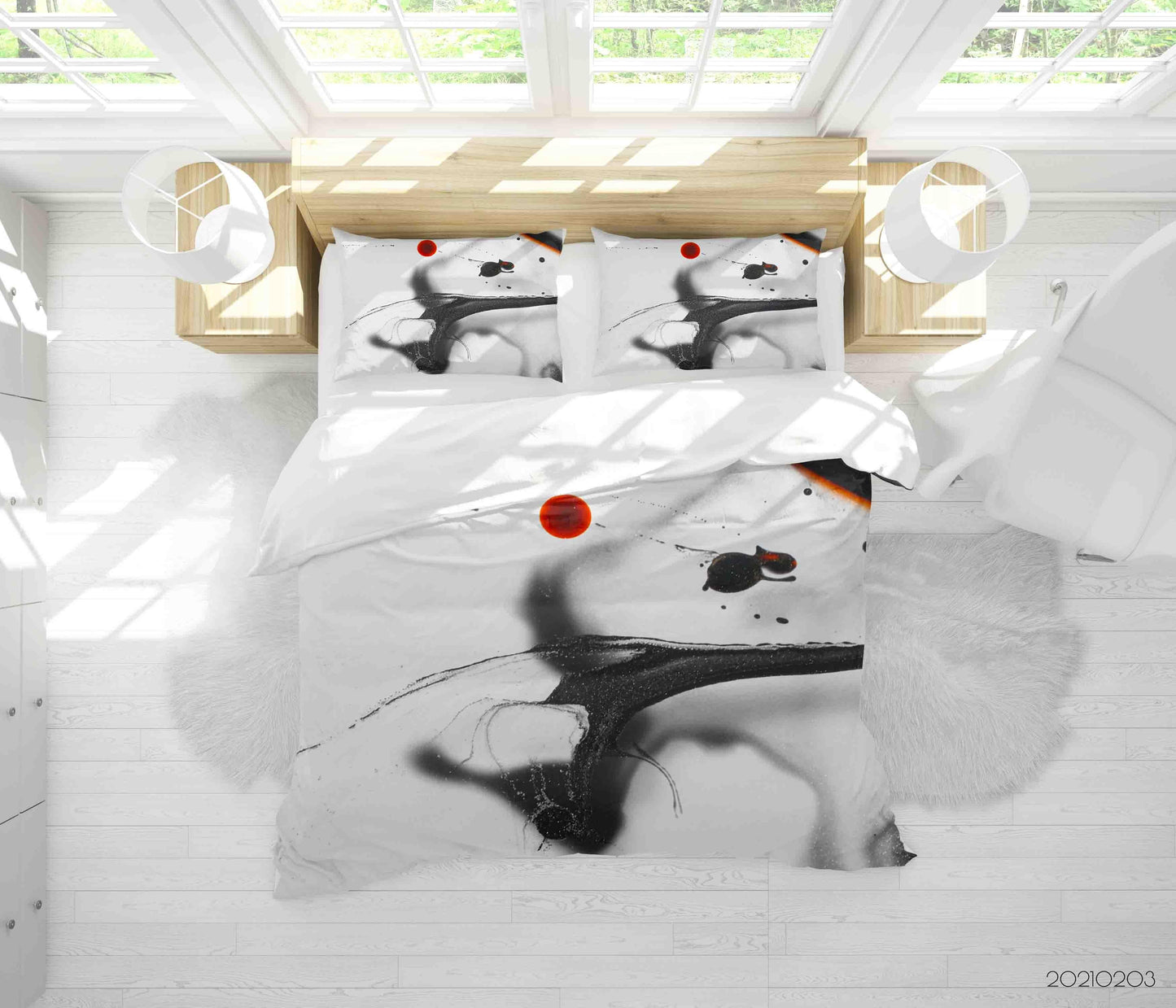 3D Abstract Black Marble Texture Quilt Cover Set Bedding Set Duvet Cover Pillowcases 6