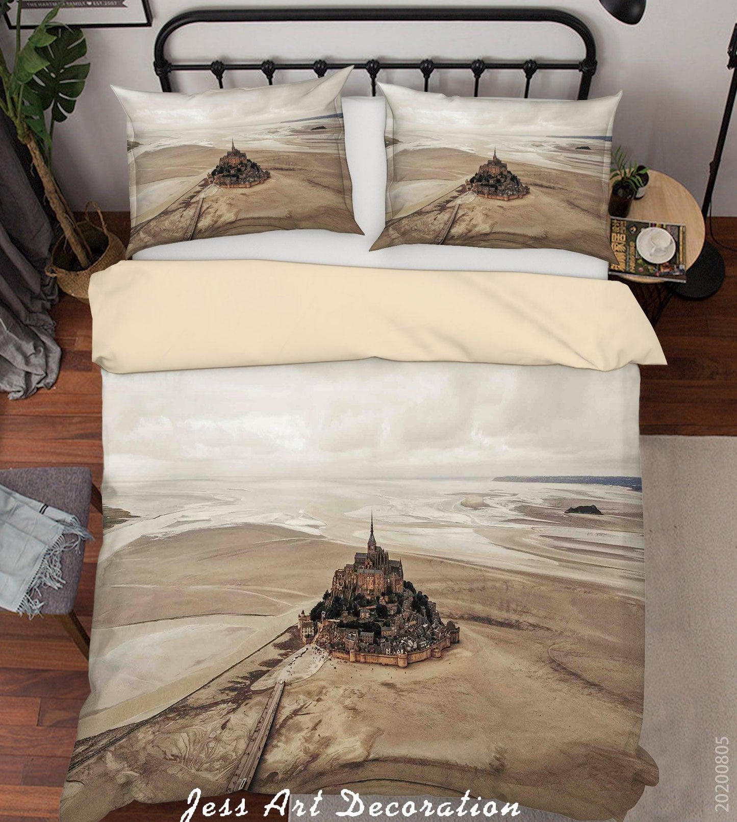 3D Beach Castle Scenery Quilt Cover Set Bedding Set Duvet Cover Pillowcases LXL 74