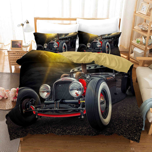 3D Automobile Sunlight Quilt Cover Set Bedding Set Duvet Cover Pillowcase 420