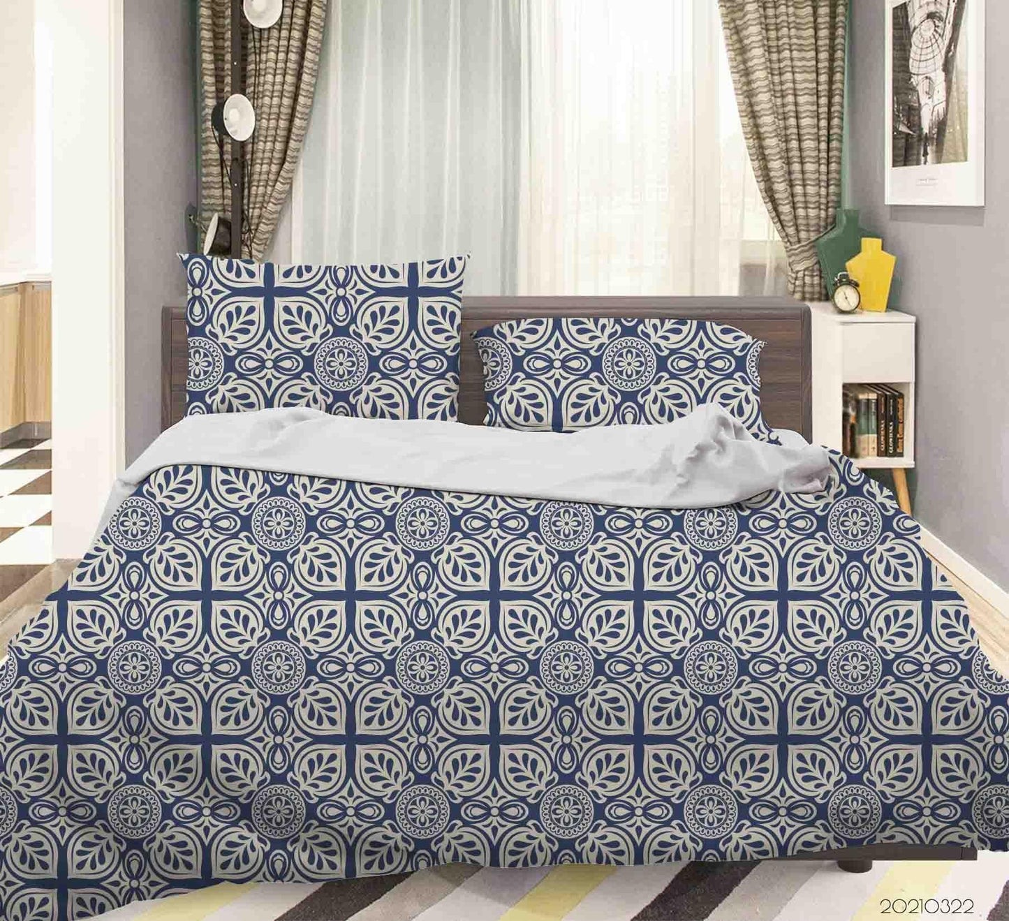 3D Baroque Pattern Quilt Cover Set Bedding Set Duvet Cover Pillowcases 83