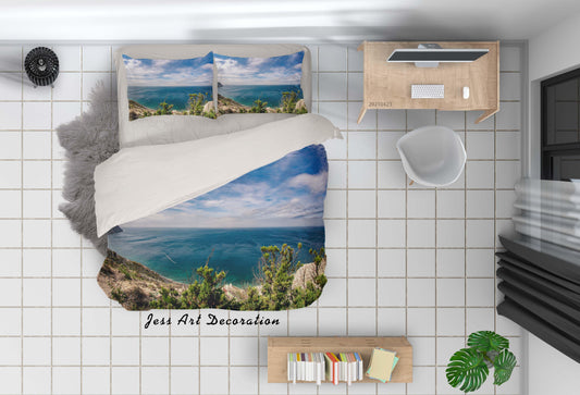 3D Blue Sky Cloud Sea Landscape Quilt Cover Set Bedding Set Duvet Cover Pillowcases 123