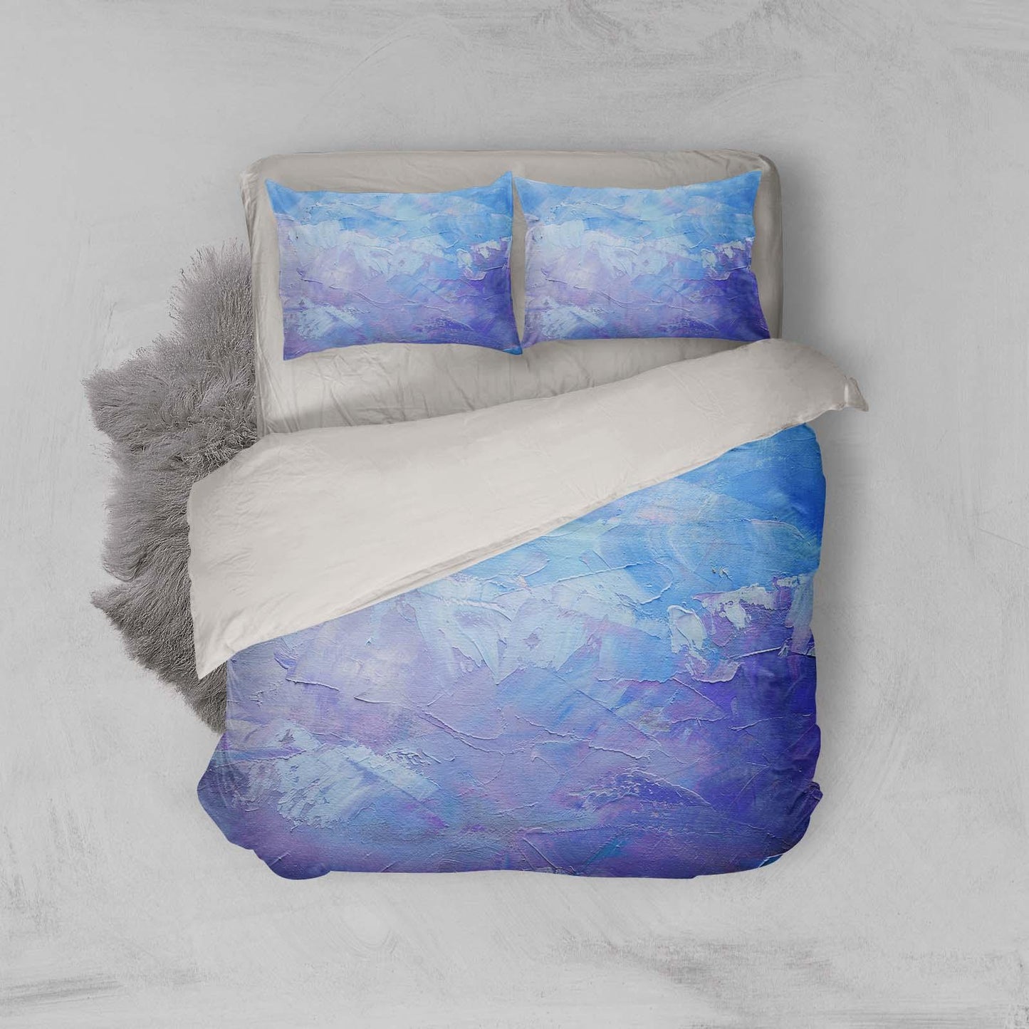 3D Blue Purple Watercolor Quilt Cover Set Bedding Set Pillowcases 38