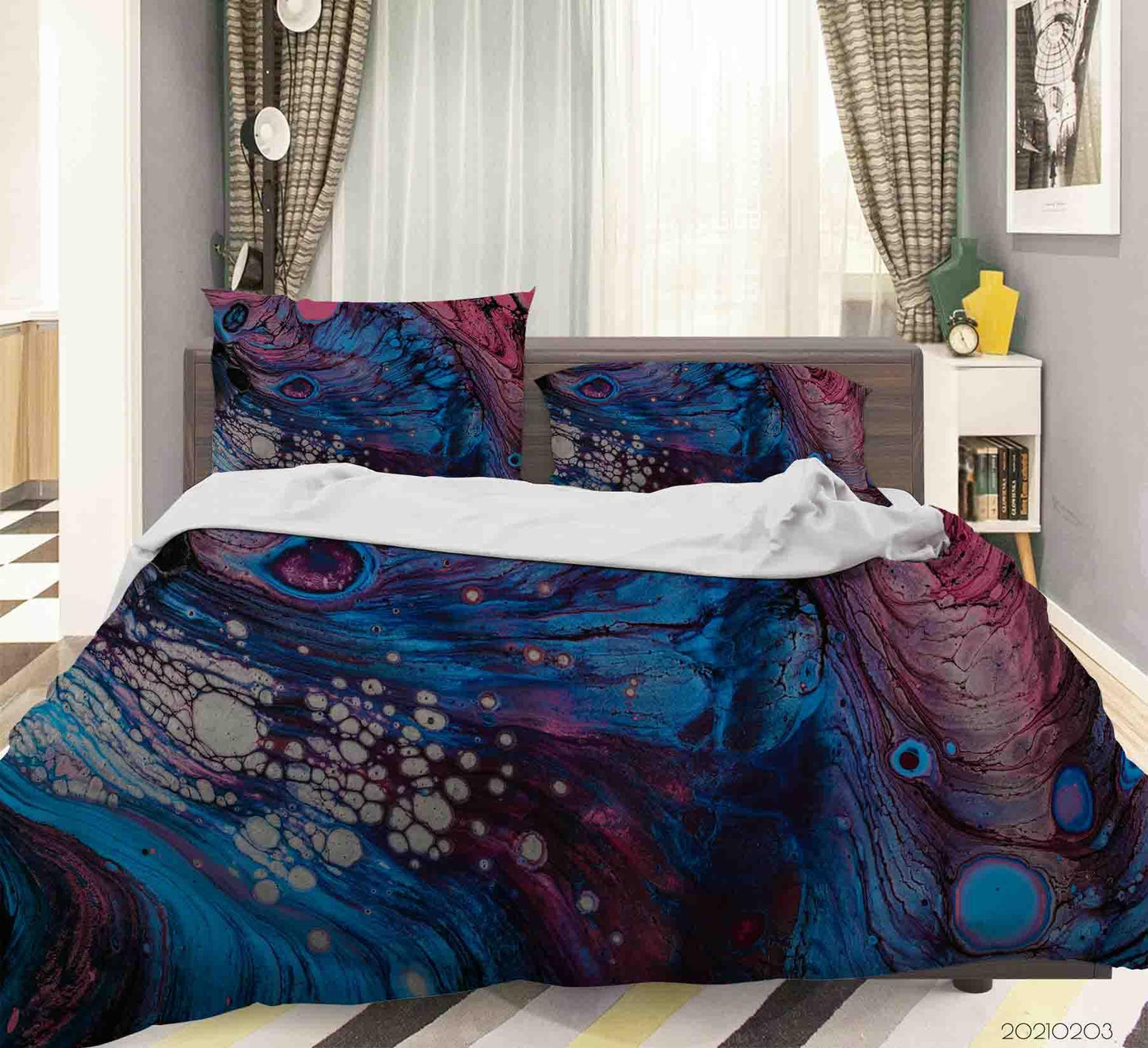 3D Abstract Marble Texture Quilt Cover Set Bedding Set Duvet Cover Pillowcases 94