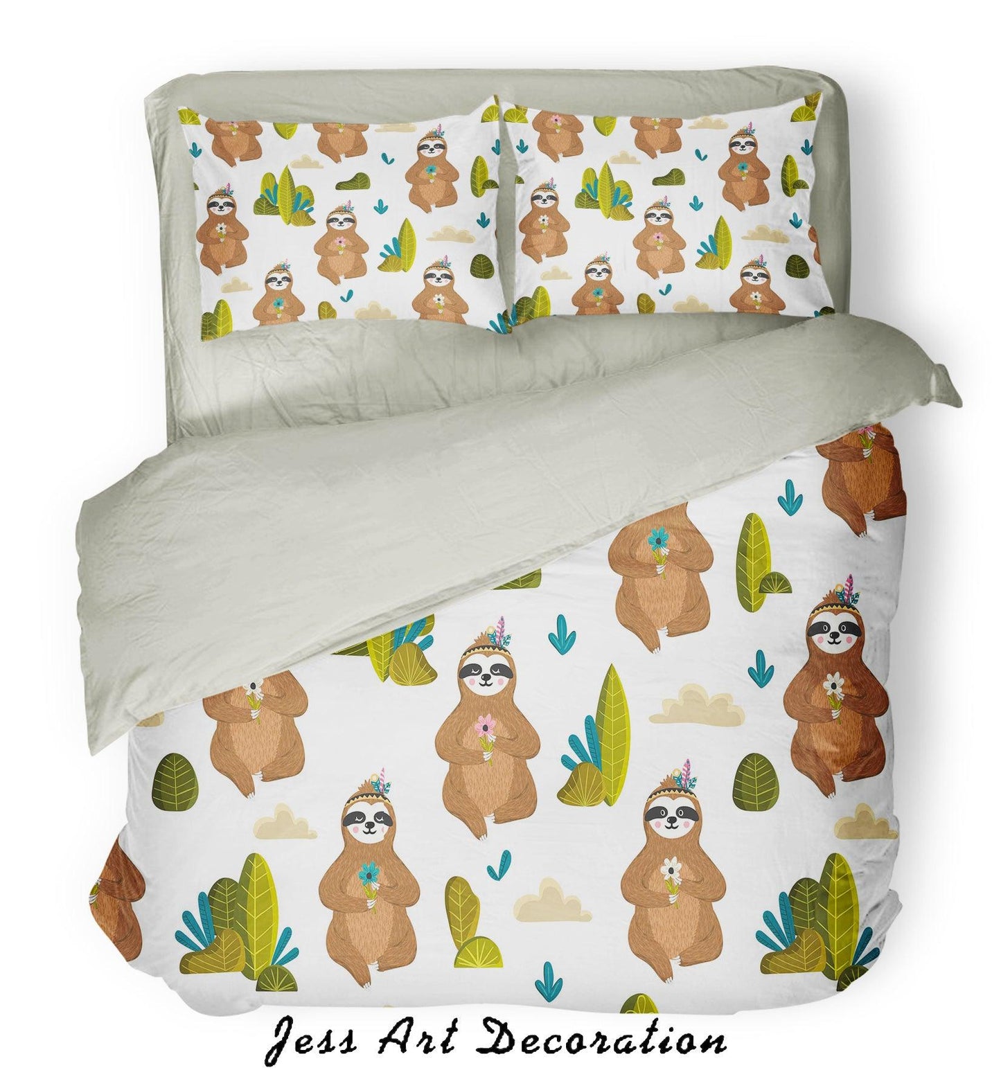 3D Cartoon Animals Quilt Cover Set Bedding Set Pillowcases  6