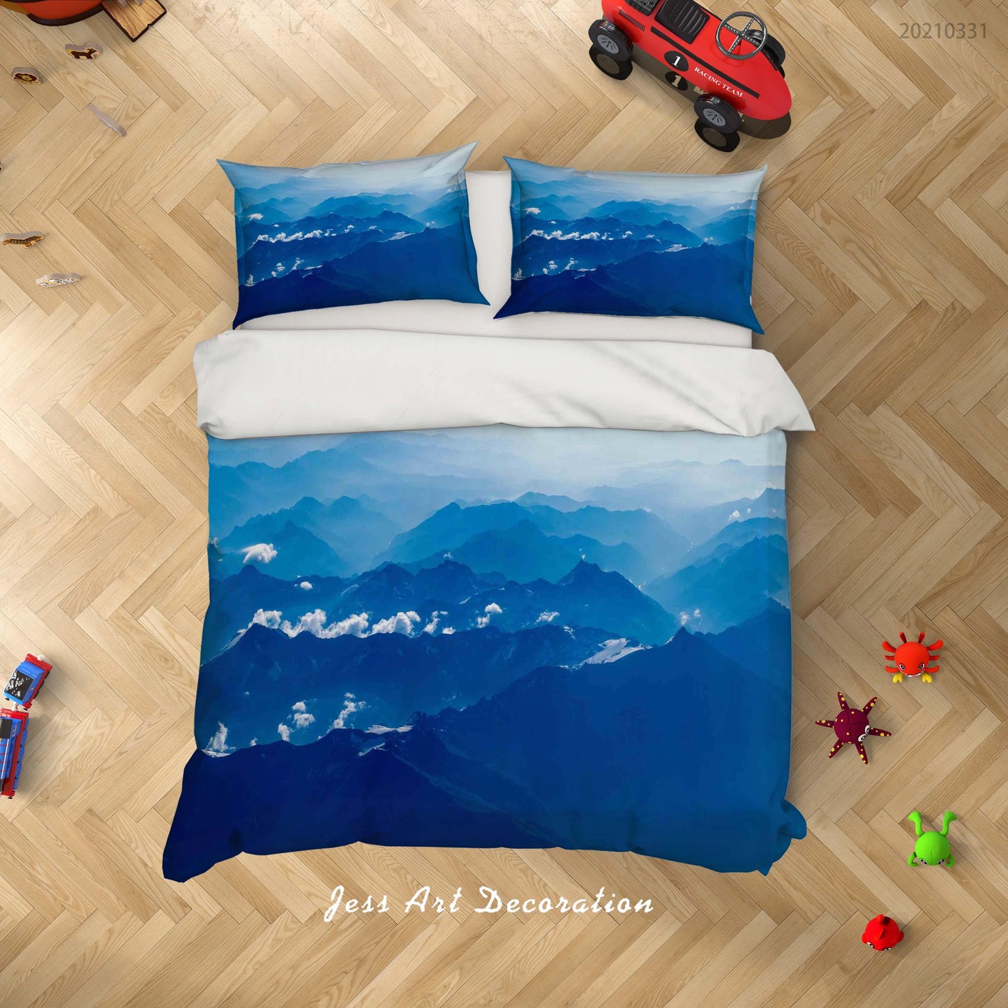 3D Blue Mountains Landscape Quilt Cover Set Bedding Set Duvet Cover Pillowcases 181