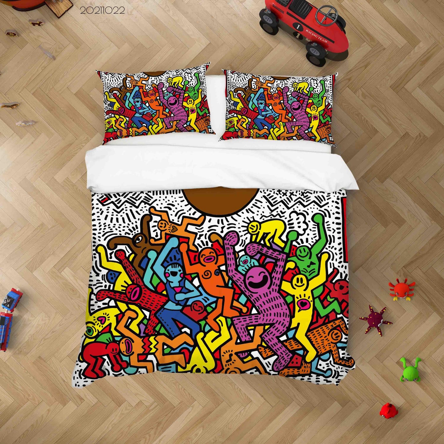 3D Cartoon Funny Design Doodle Quilt Cover Set Bedding Set Duvet Cover Pillowcases 33