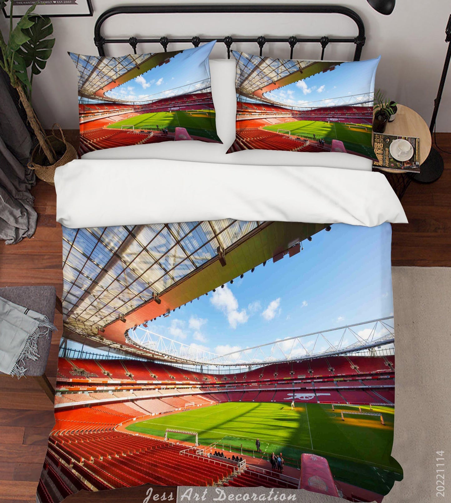 3D Arsenal FC Bluesky Cloud Quilt Cover Set Bedding Set Duvet Cover Pillowcase 887