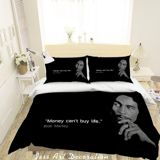 3D Bob Marley Quilt Cover Set Bedding Set Pillowcases 105