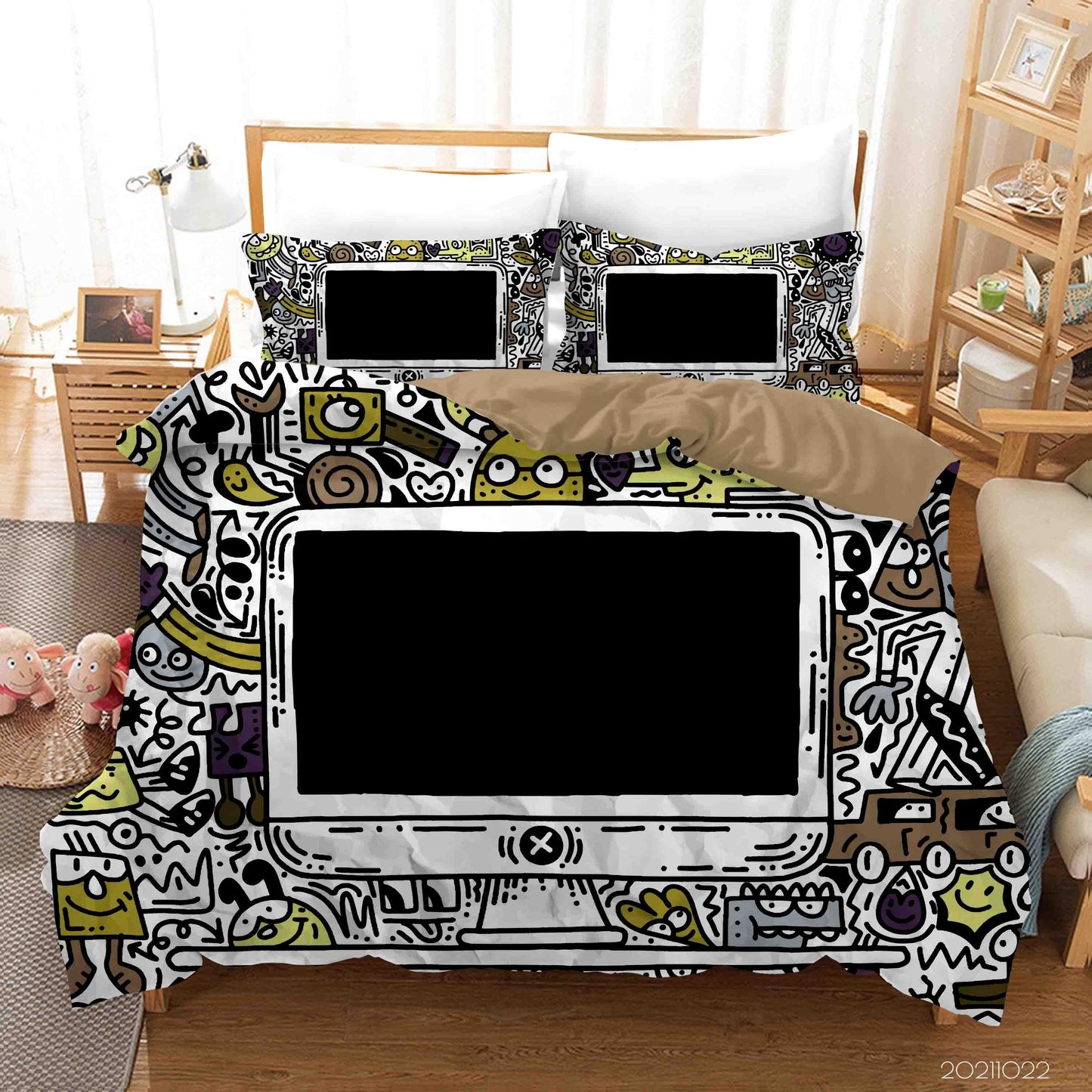 3D Abstract Art Graffiti Quilt Cover Set Bedding Set Duvet Cover Pillowcases 5