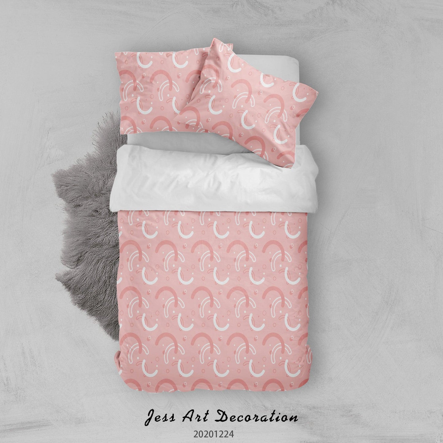 3D Abstract Pink Geometric Pattern Quilt Cover Set Bedding Set Duvet Cover Pillowcases 79 LQH