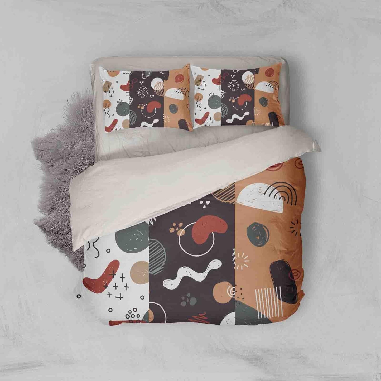 3D Black White Yellow Graffiti Geometric Quilt Cover Set Bedding Set Pillowcases 28