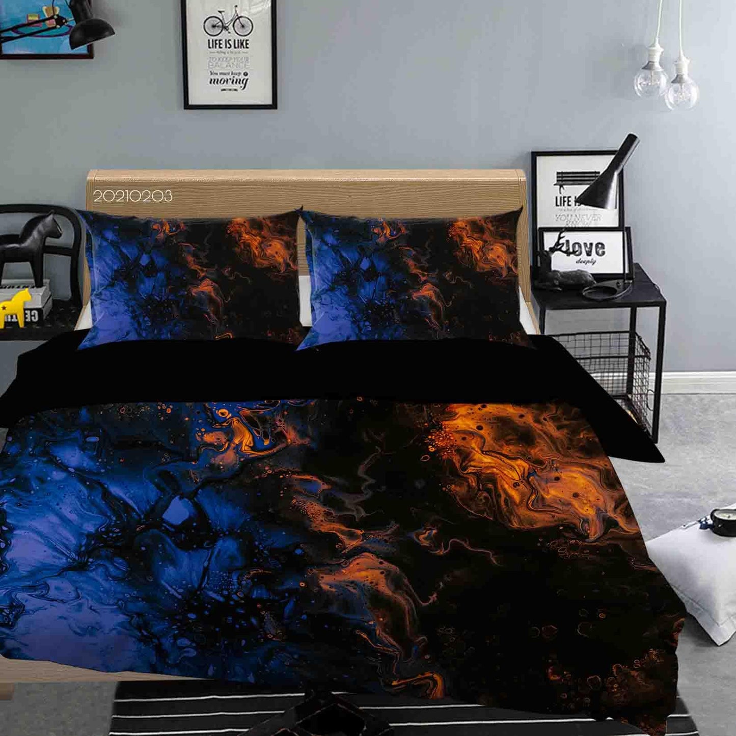 3D Abstract Blue Marble Texture Quilt Cover Set Bedding Set Duvet Cover Pillowcases 24