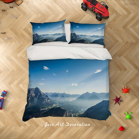 3D Blue Sky Mountain Landscape Quilt Cover Set Bedding Set Duvet Cover Pillowcases 182