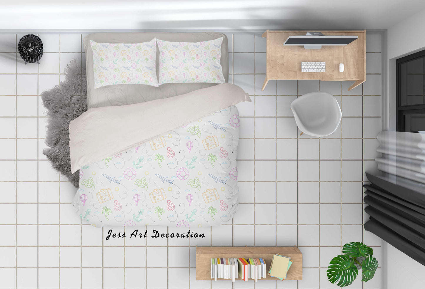 3D Cartoon Pattern Quilt Cover Set Bedding Set Pillowcases 72