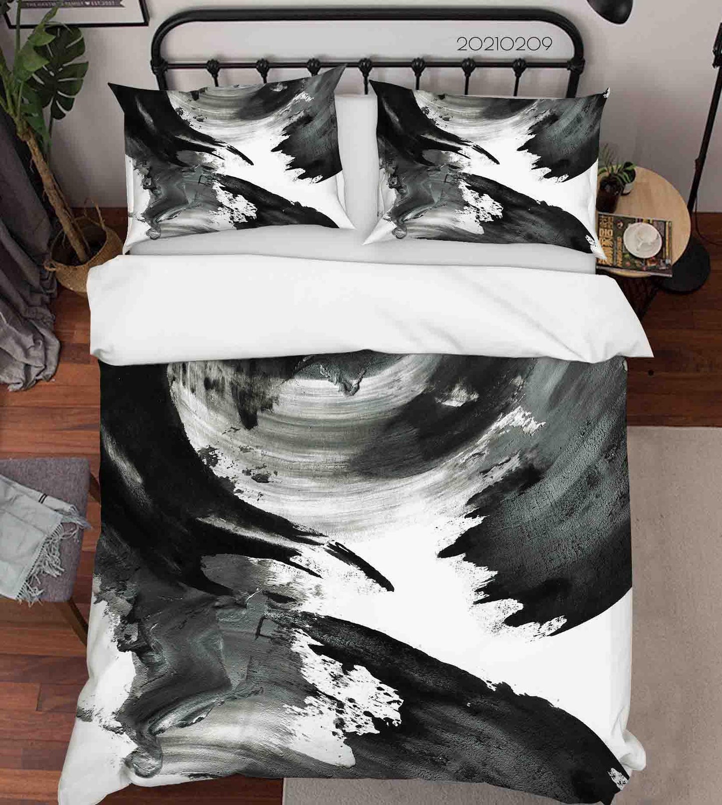 3D Abstract Ink Painting Quilt Cover Set Bedding Set Duvet Cover Pillowcases 302
