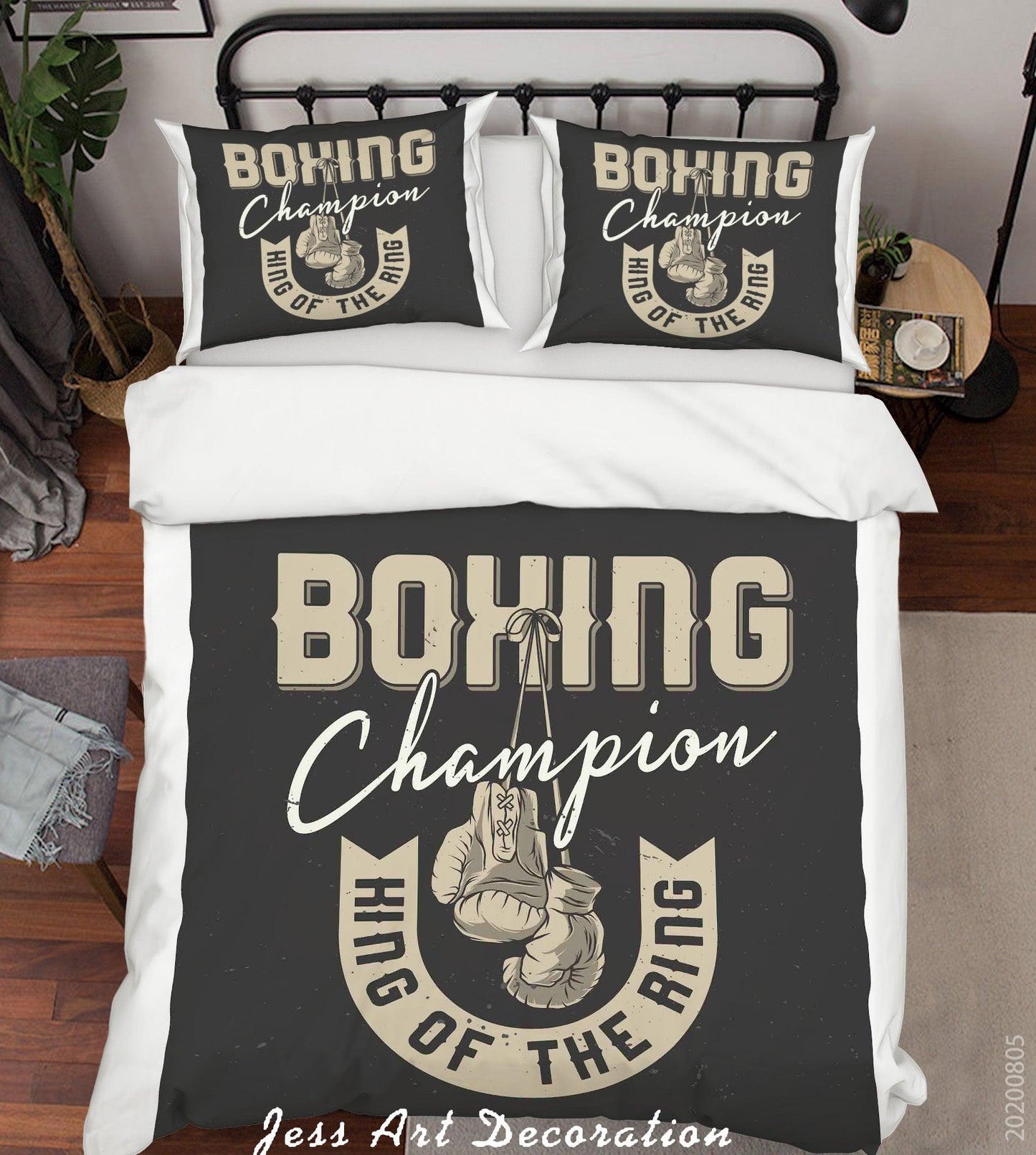 3D Boxing Champion Quilt Cover Set Bedding Set Duvet Cover Pillowcases LXL 16