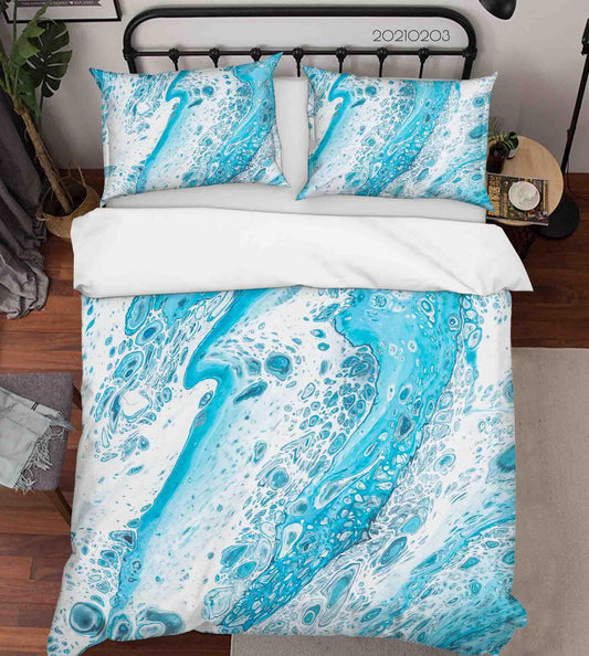 3D Abstract Blue Marble Texture Quilt Cover Set Bedding Set Duvet Cover Pillowcases 78