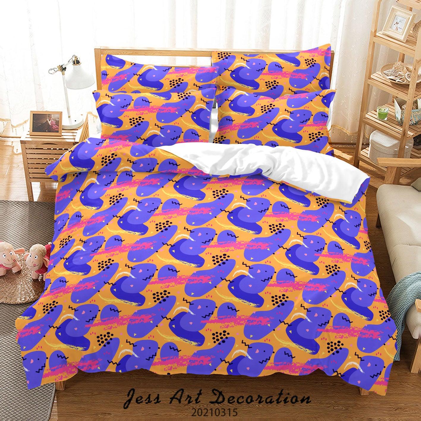 3D Abstract Blue Pattern Quilt Cover Set Bedding Set Duvet Cover Pillowcases 72
