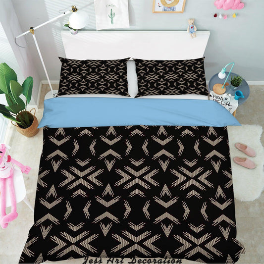 3D Black White Plates Pattern Quilt Cover Set Bedding Set Pillowcases 193