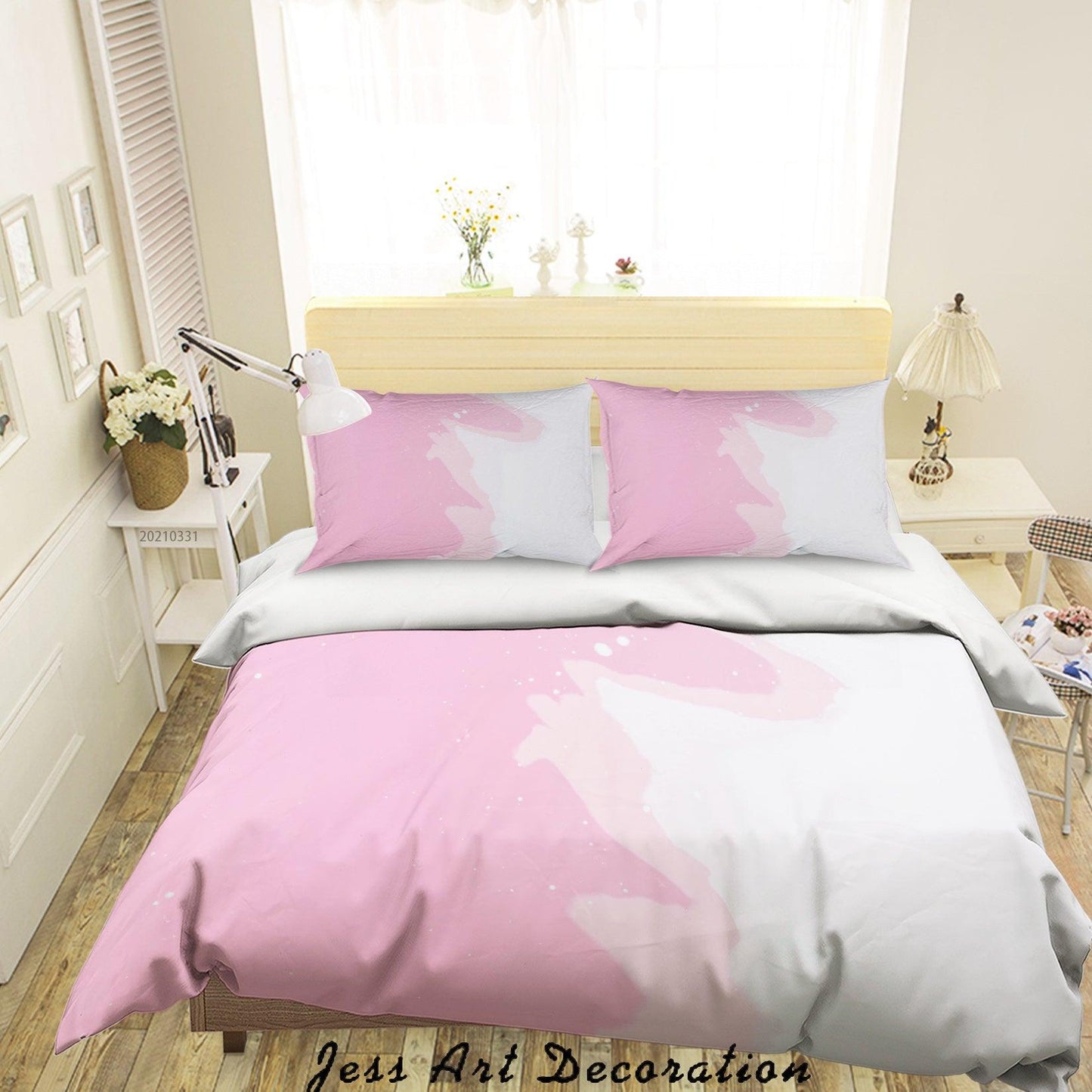 3D Abstract Pink Marble Texture Quilt Cover Set Bedding Set Duvet Cover Pillowcases 265