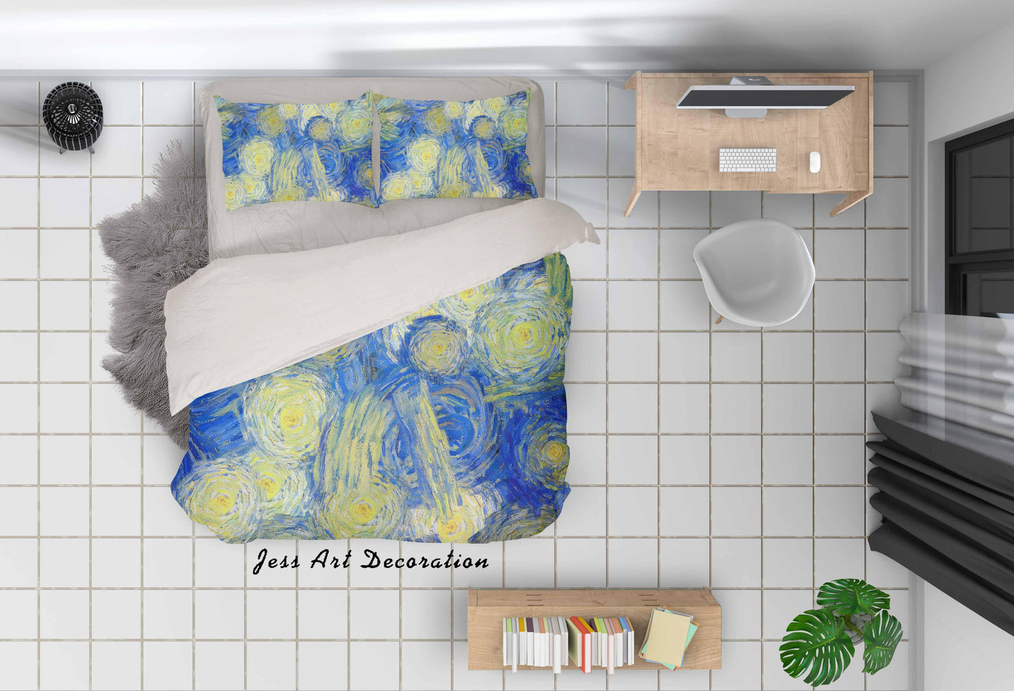 3D Abstract Golden Oil Painting Quilt Cover Set Bedding Set Pillowcasesn 35