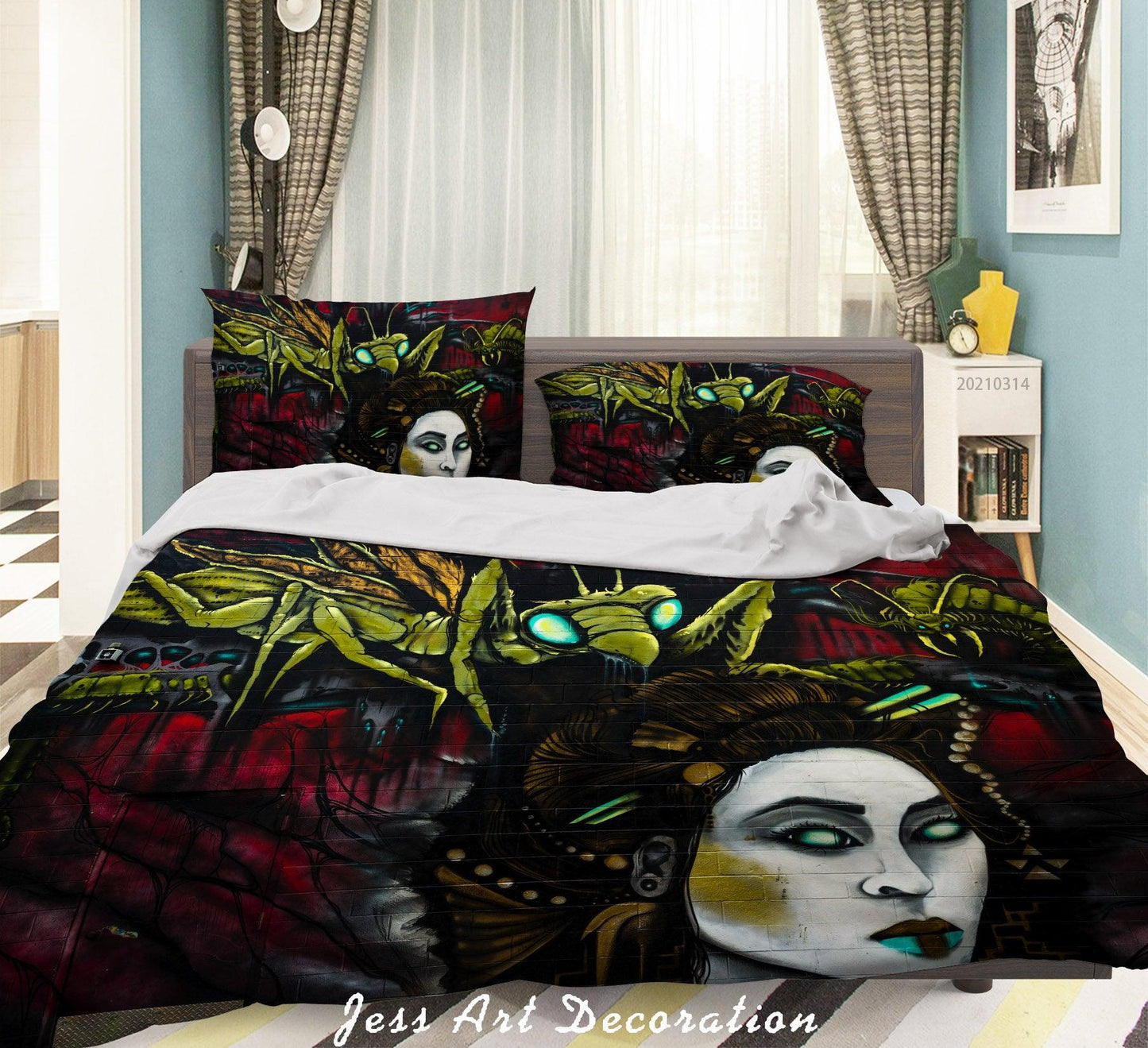 3D Abstract Street Graffiti Artist Works Quilt Cover Set Bedding Set Duvet Cover Pillowcases 117