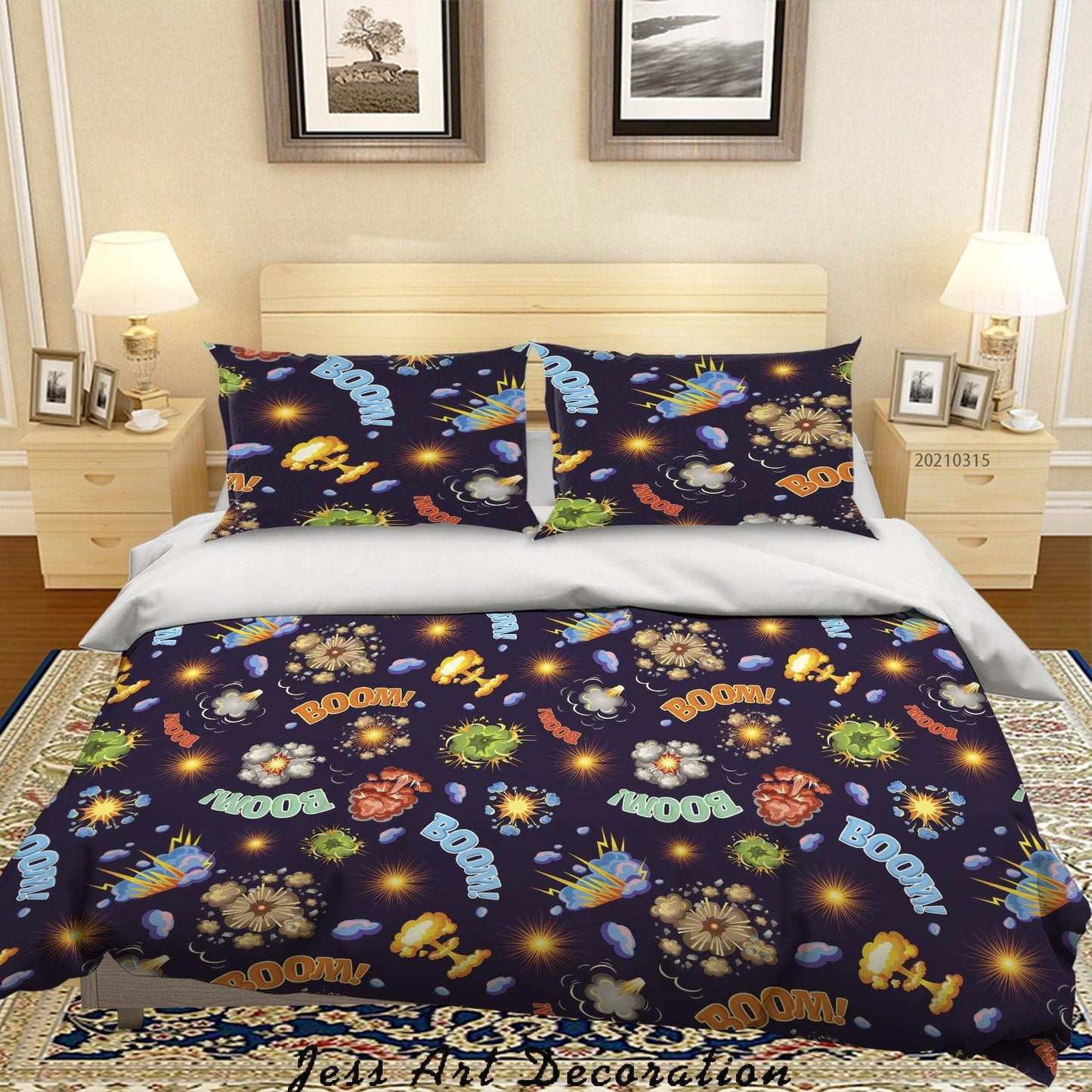 3D Cartoon Boxing Fight Quilt Cover Set Bedding Set Duvet Cover Pillowcases 51