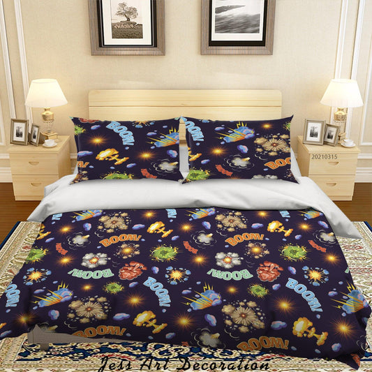 3D Cartoon Boxing Fight Quilt Cover Set Bedding Set Duvet Cover Pillowcases 51