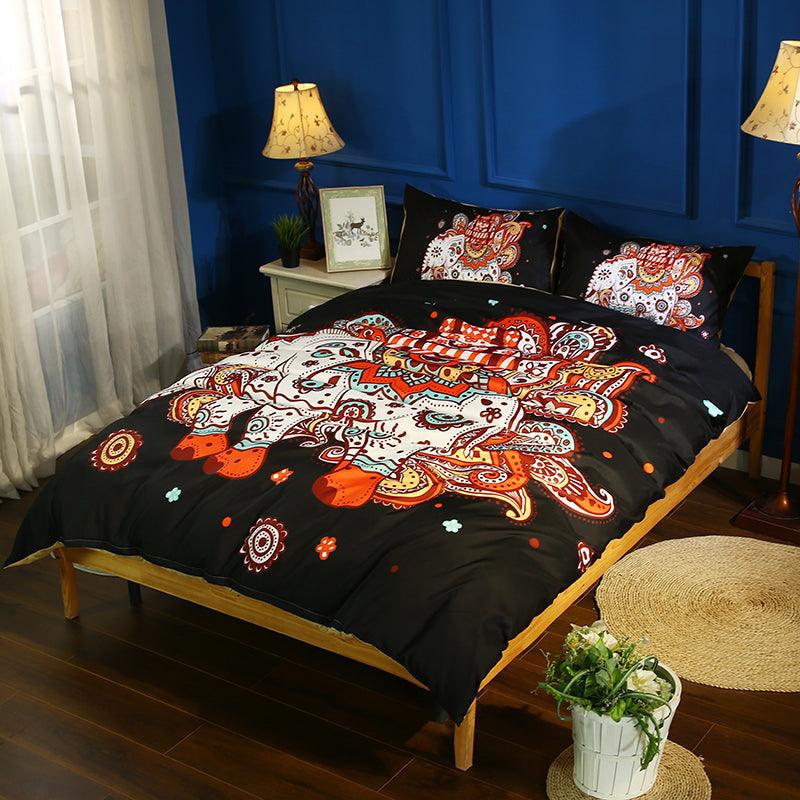 3D Bohemian Elephant Quilt Cover Set Bedding Set Pillowcases 13