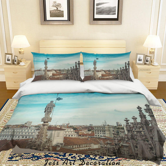 3D Blue Sky Cityscape Quilt Cover Set Bedding Set Duvet Cover Pillowcases LXL 315