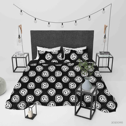 3D Astronaut Helmet Space Travel Quilt Cover Set Bedding Set Duvet Cover Pillowcases WJ 1802