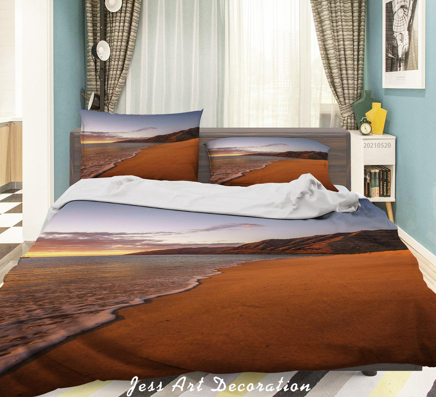 3D Beach Landscape Quilt Cover Set Bedding Set Duvet Cover Pillowcases 40